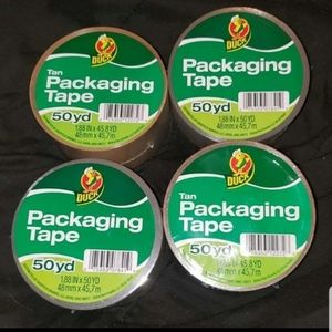 1.88 X 50 Yd Duck Mixed 2 Tan & 2 Clear - 4 Ct